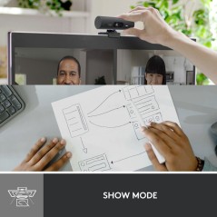Logitech BRIO 500 1920x1080 Wired Webcam - Superior Clarity & Smart Features for Video Calls